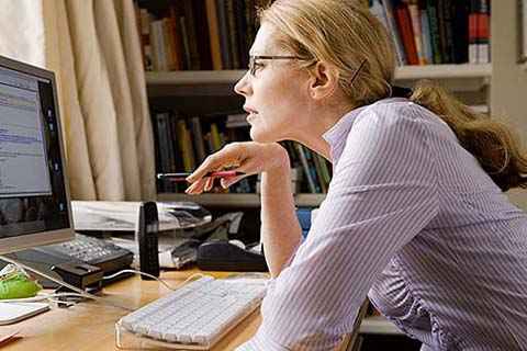Woman at Computer